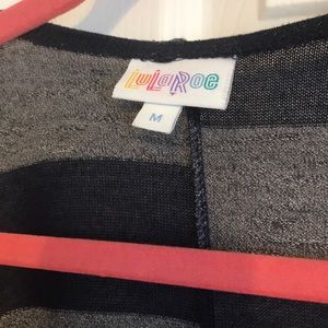 LuLaRoe Sweaters - LuLaRoe Lindsay Kimono Gray & Navy LuLaRoe Sweaters - LuLaRoe Lindsay Kimono Gray & Navy